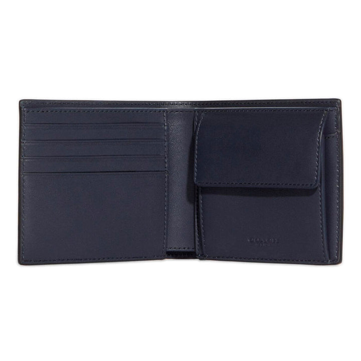 Men's Wallet Coach CA002-QBO3H 10,5 x 9,5 x 1,5 cm Blue Leather