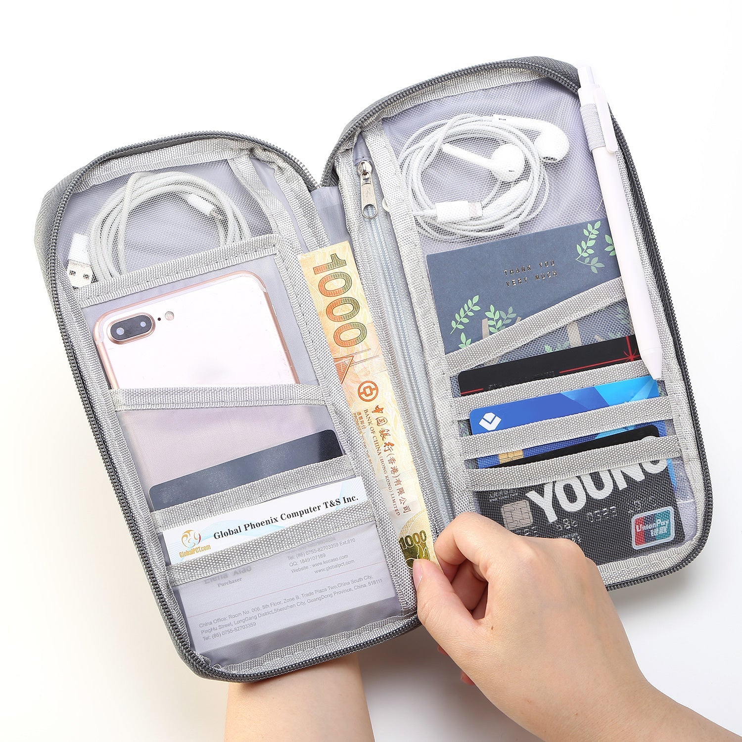 Travel Passport Wallet Zipper Bag Business Travel Daily Use
