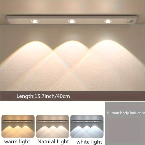 LED Motion Sensing Strip Light with Rechargeable USB and Color