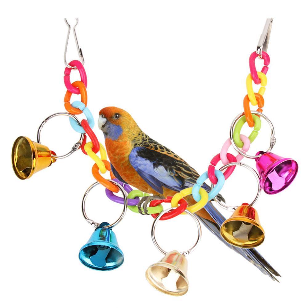 Peony Paradise Wooden Bird Swing And Biting Toy Set