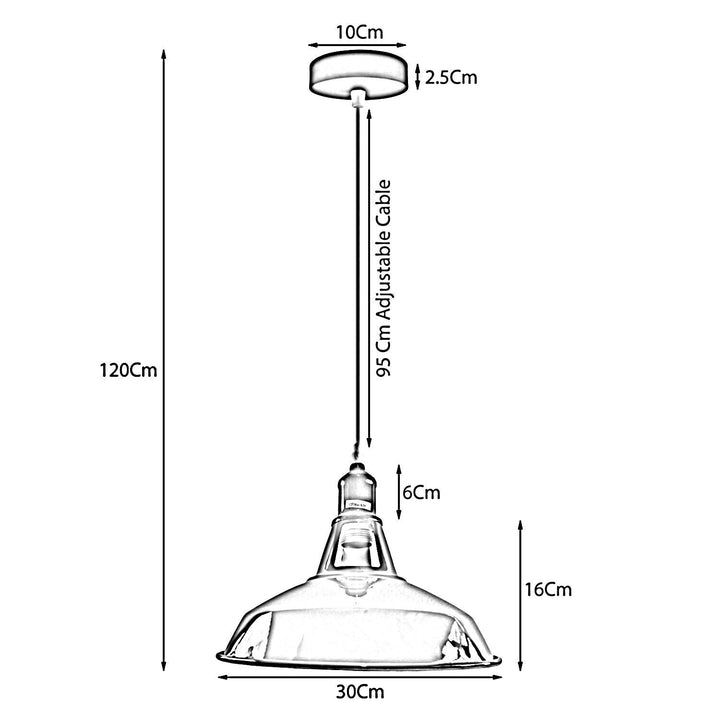 Kitchen Pendant Light Shade Orange Metal Timeless style~3741