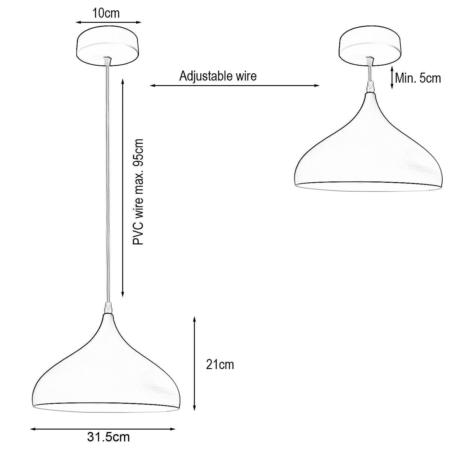 Teal Cyan Blue Ceiling Metal Pendant Shade for Kitchen~3760