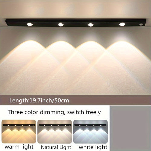 LED Motion Sensing Strip Light with Rechargeable USB and Color