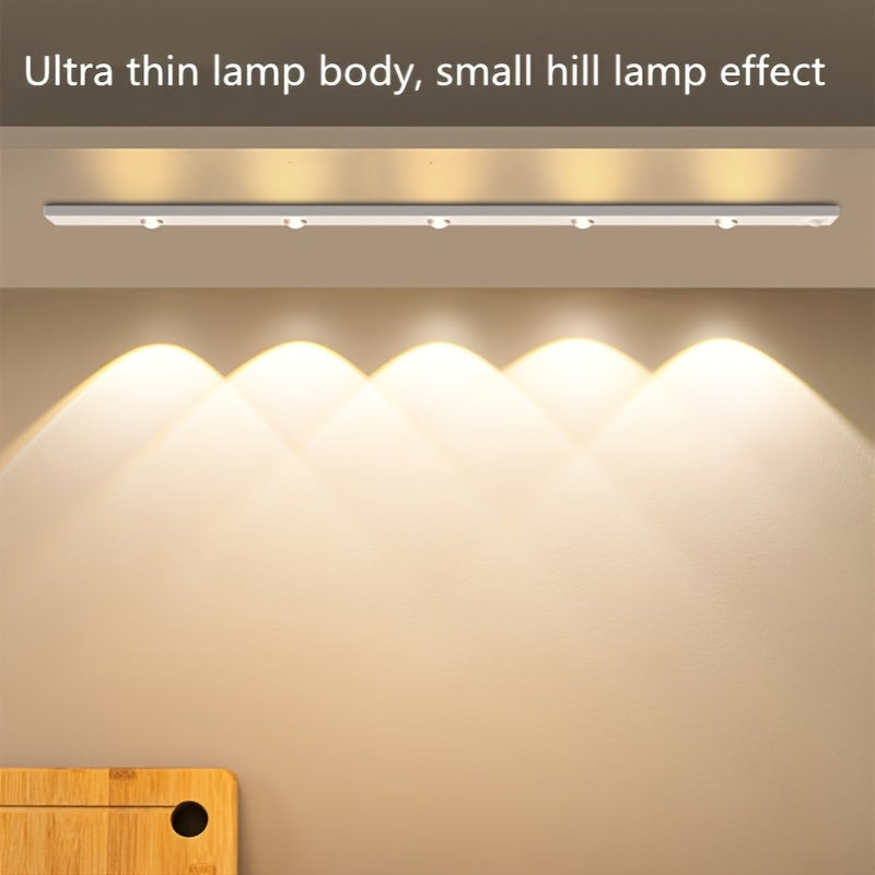 LED Motion Sensing Strip Light with Rechargeable USB and Color