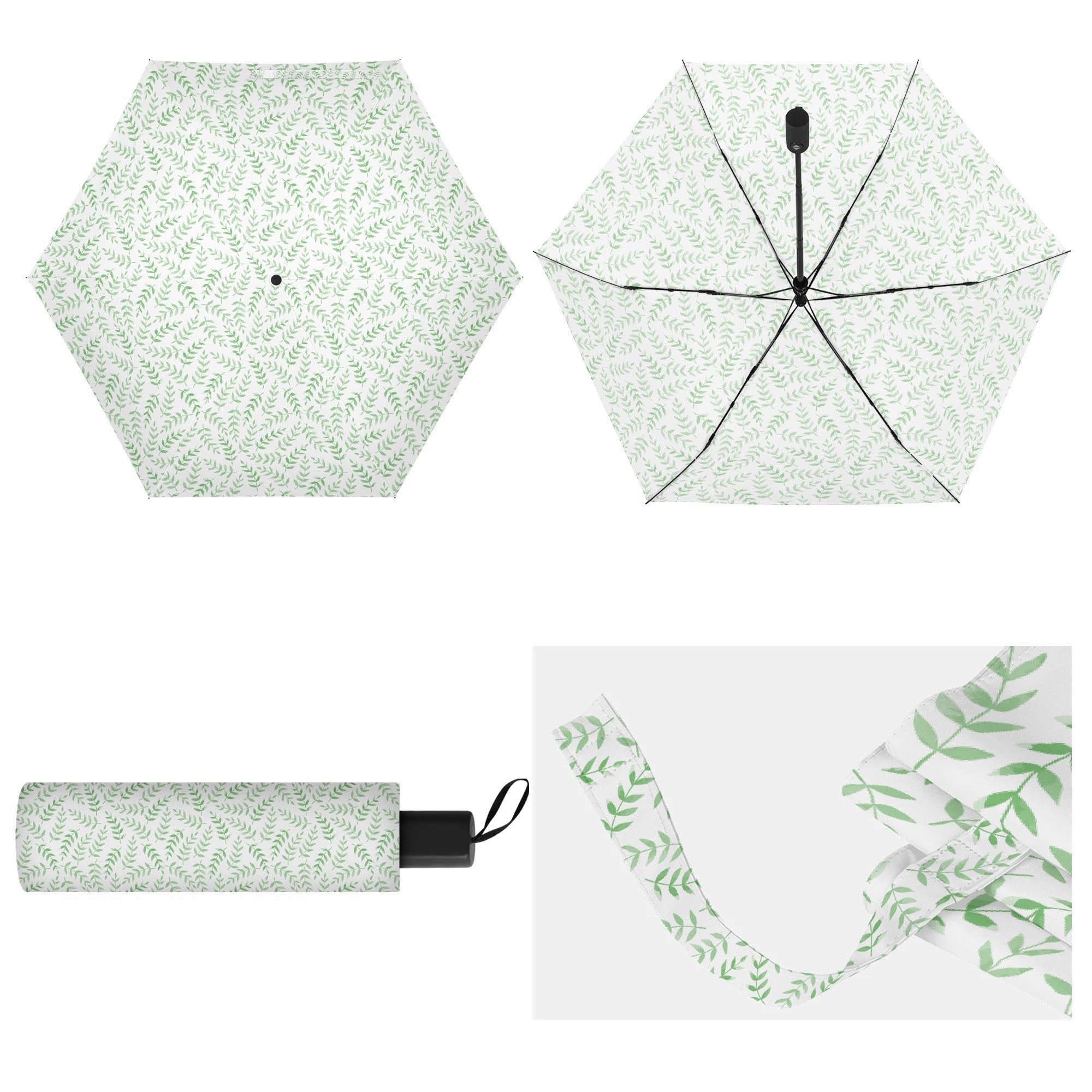 Leafy print Lightweight Manual Folding