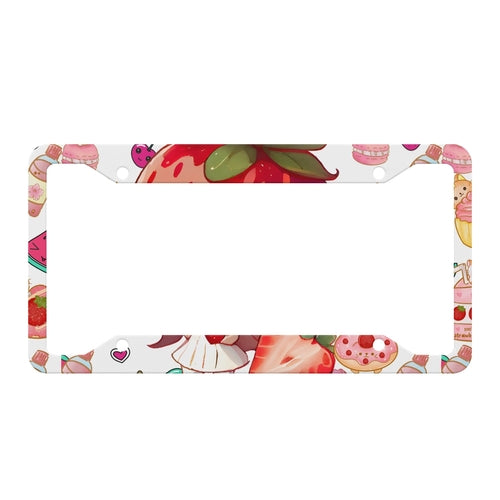Strawberry License Plate Frame