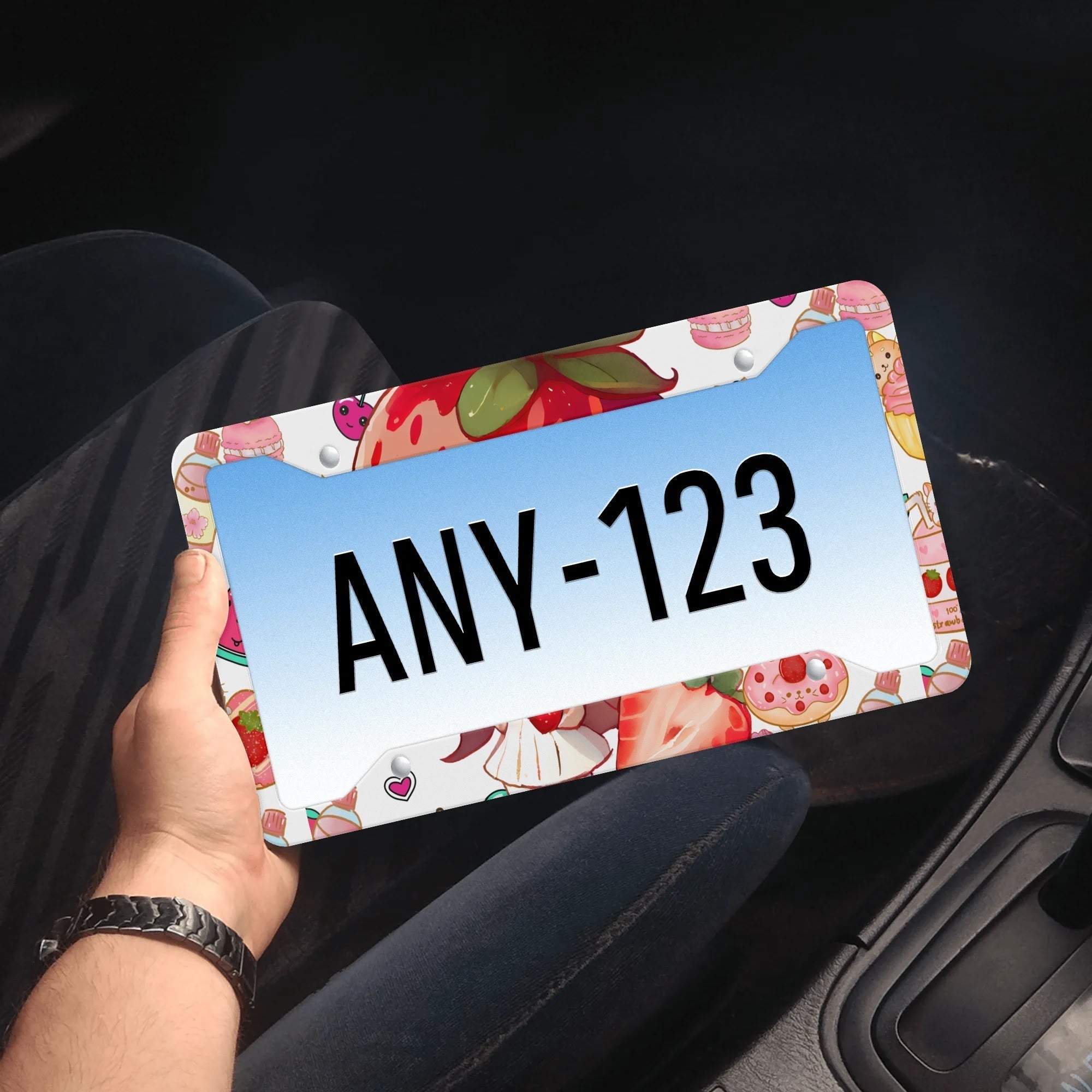 Strawberry License Plate Frame