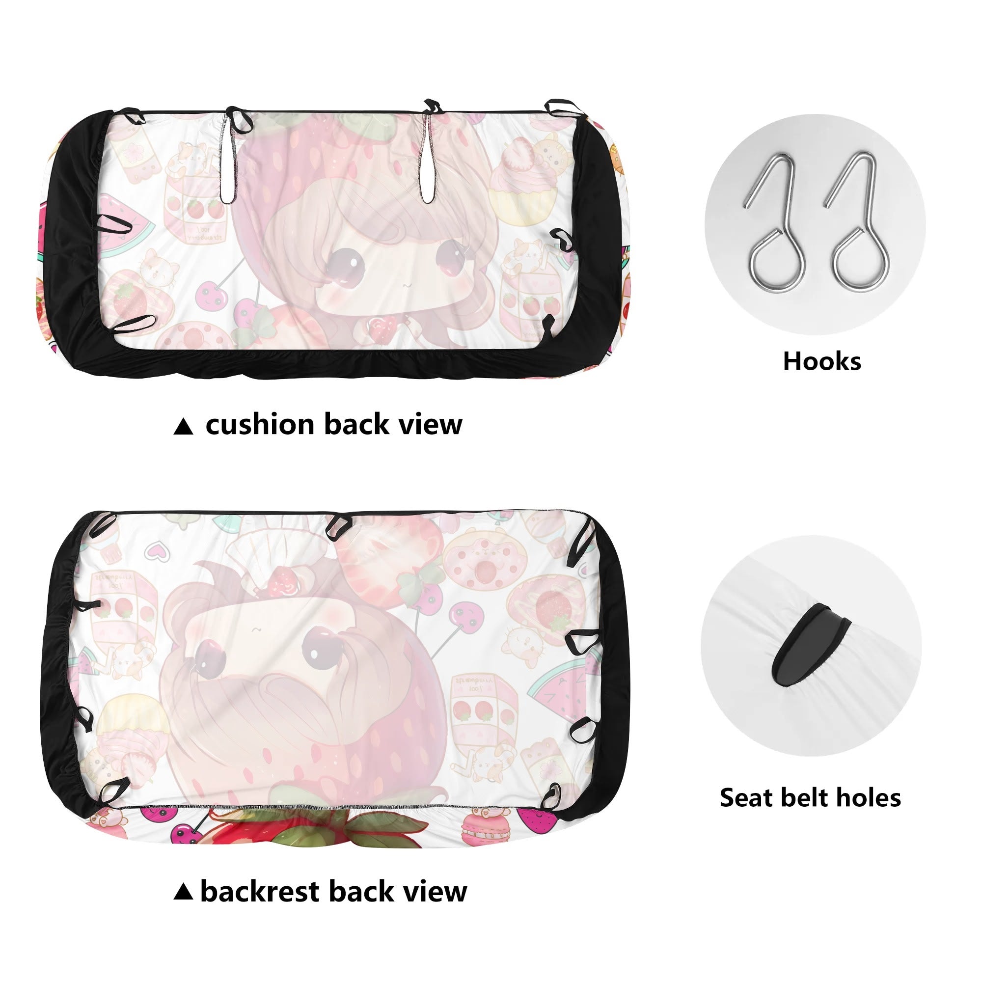 Soft and Lightweight Back Car Seat Covers (2pcs)