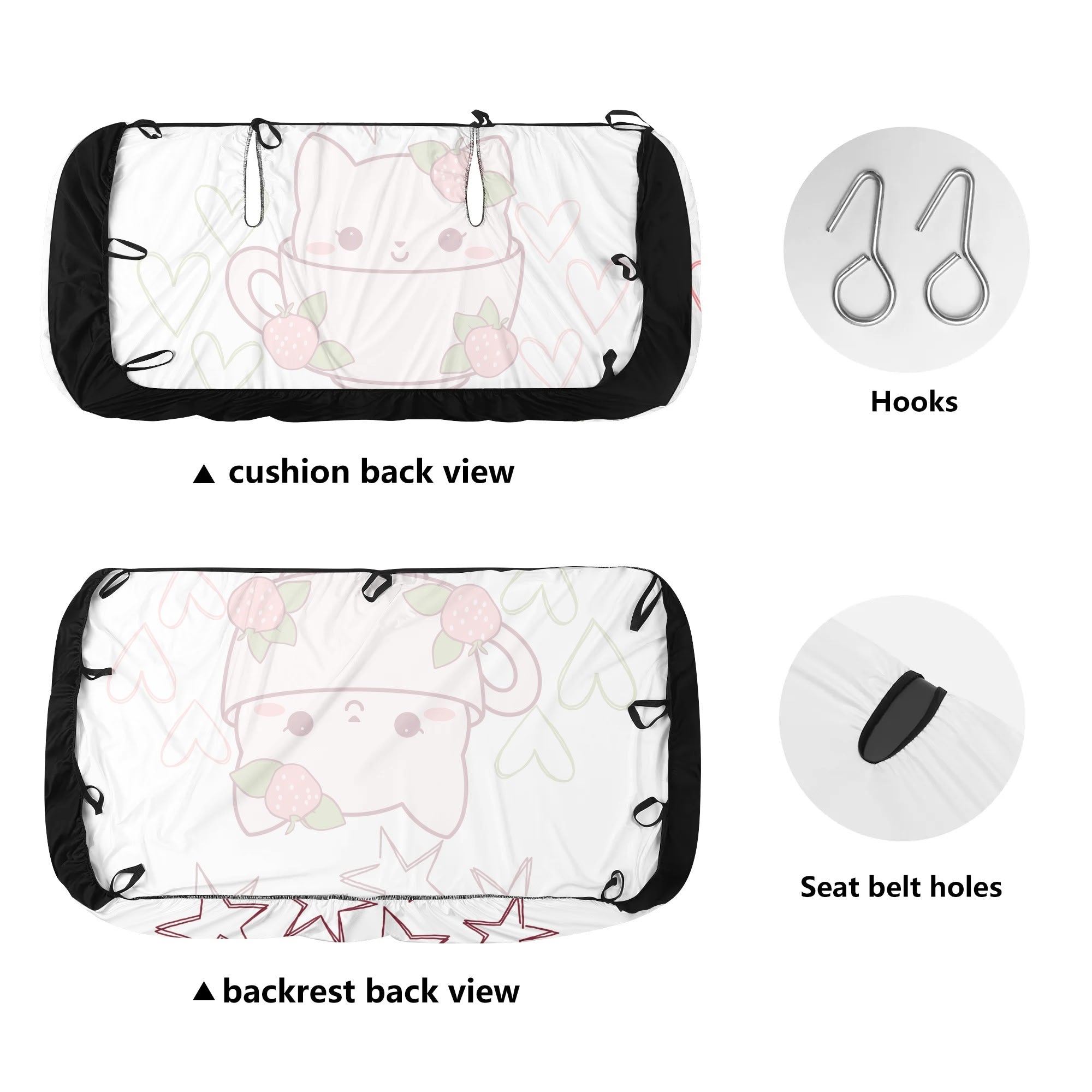 Soft and Lightweight Back Car Seat Covers (2pcs)