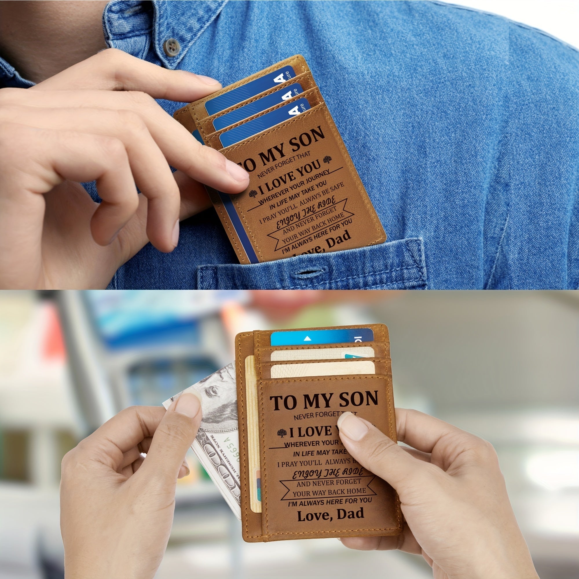 Men Wallet Rfid Blocking Wallets For Men Slim Wallets, 1 Id Window