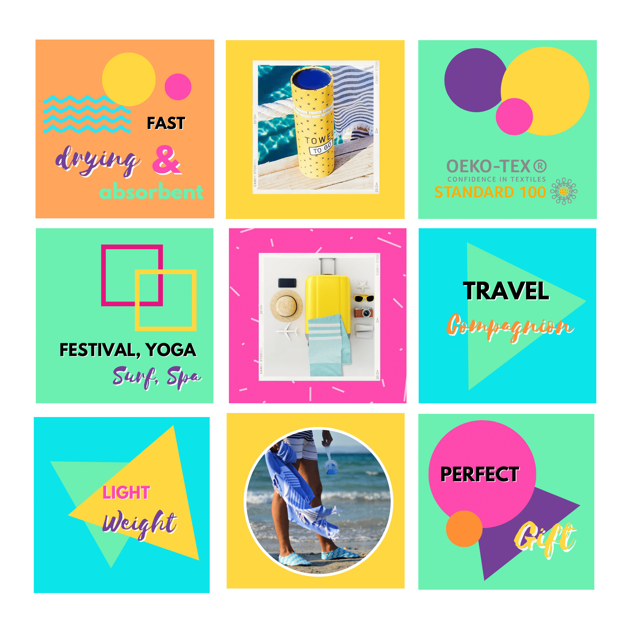 Kids Poncho Beach & Pool Towel | Pink in Gift Box