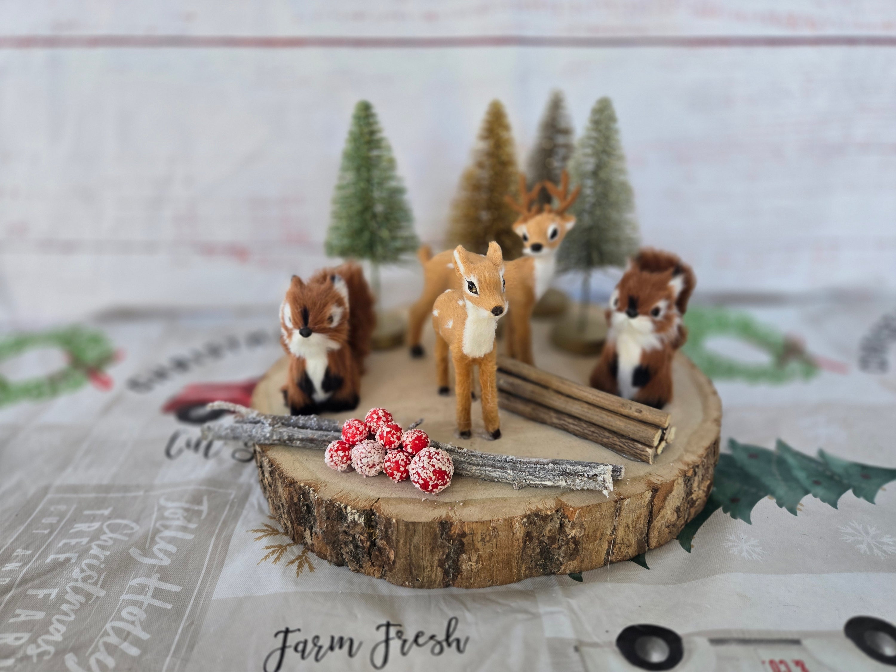 Woodland Theme Christmas Scenery