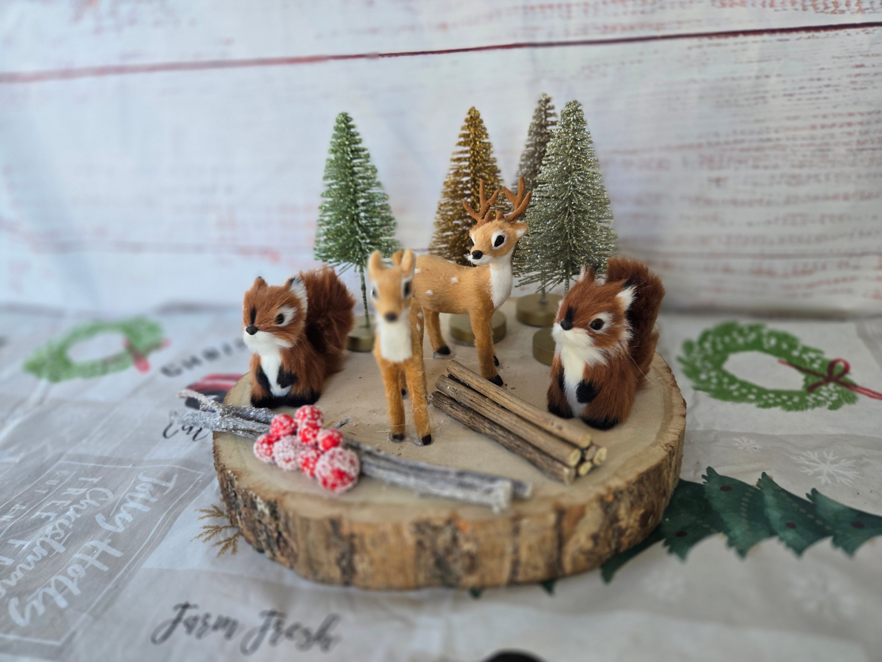 Woodland Theme Christmas Scenery