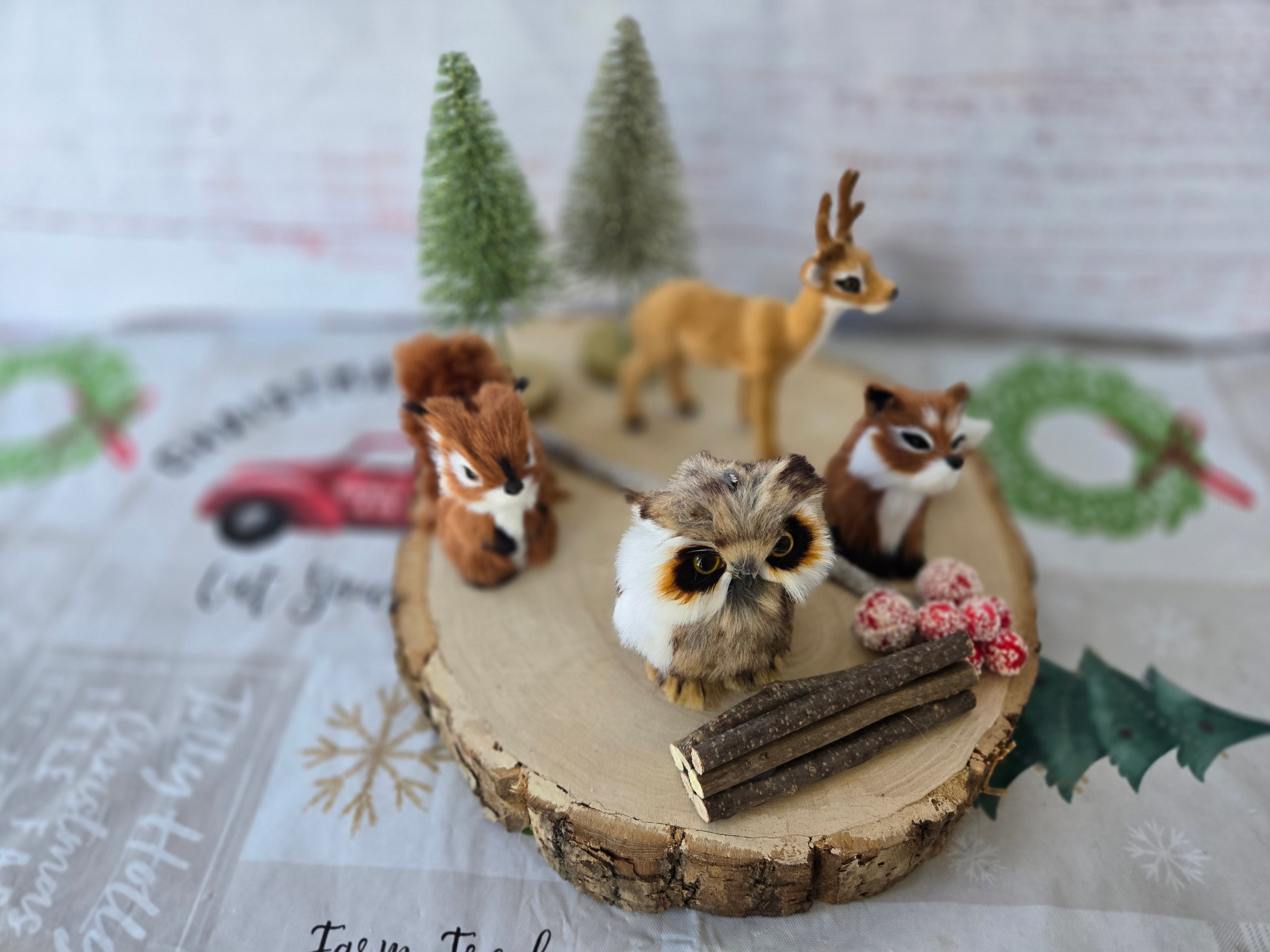 Woodland Theme Christmas Scenery