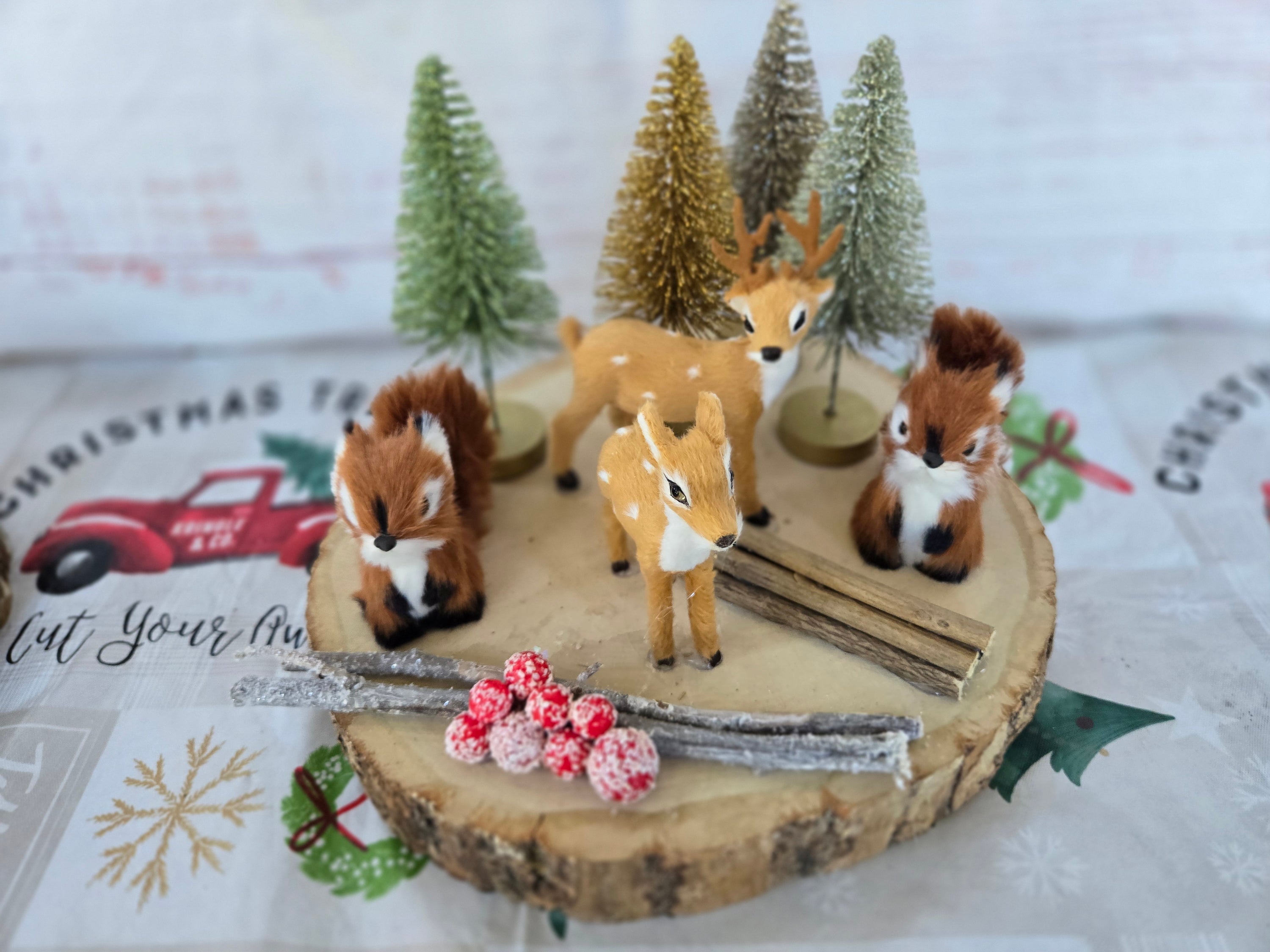 Woodland Theme Christmas Scenery