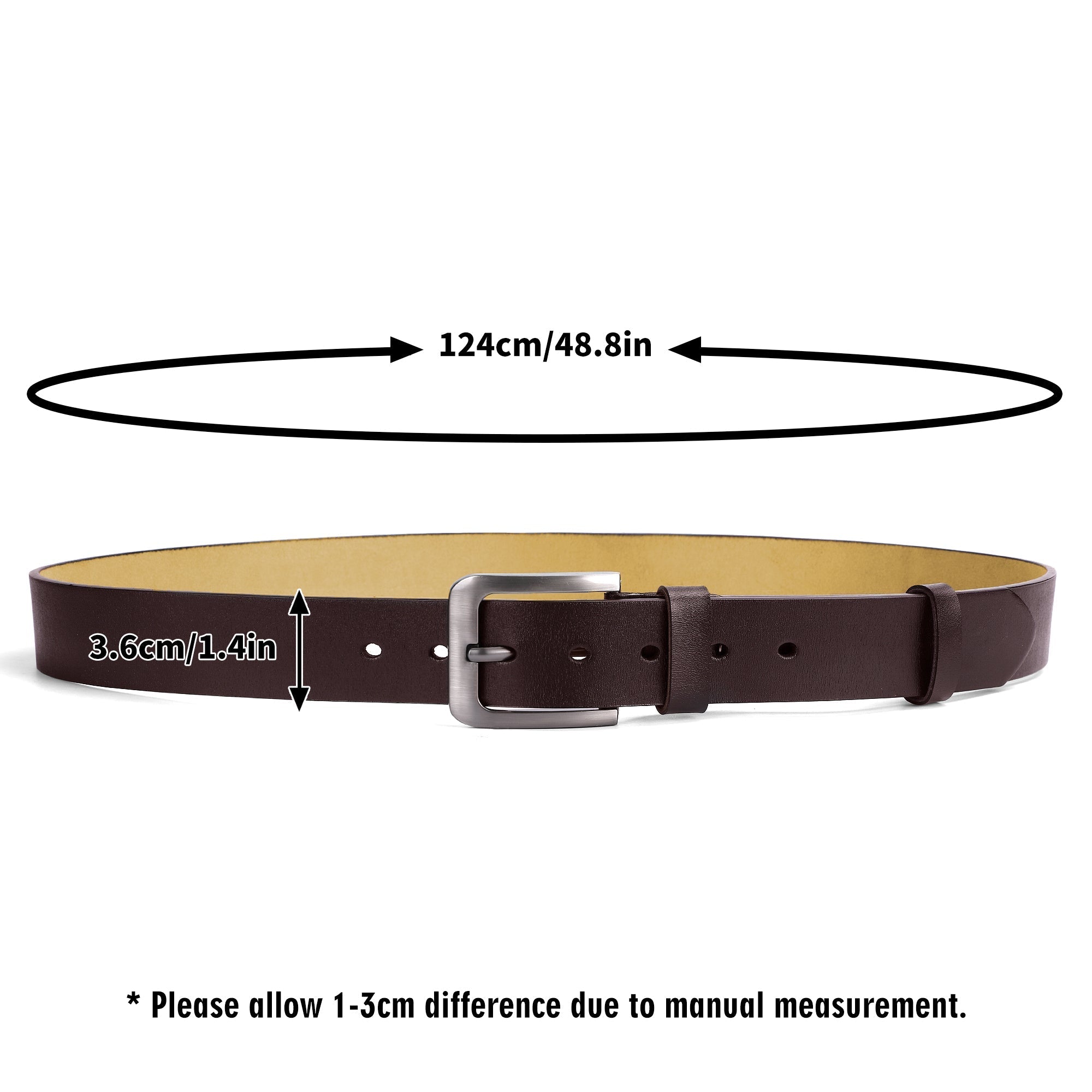 Engraved Leather Brown Belt