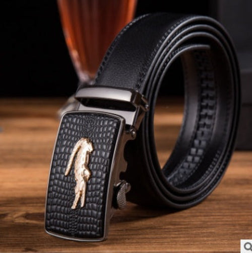 Men's leather factory direct belt buckle leather belt men's automatic