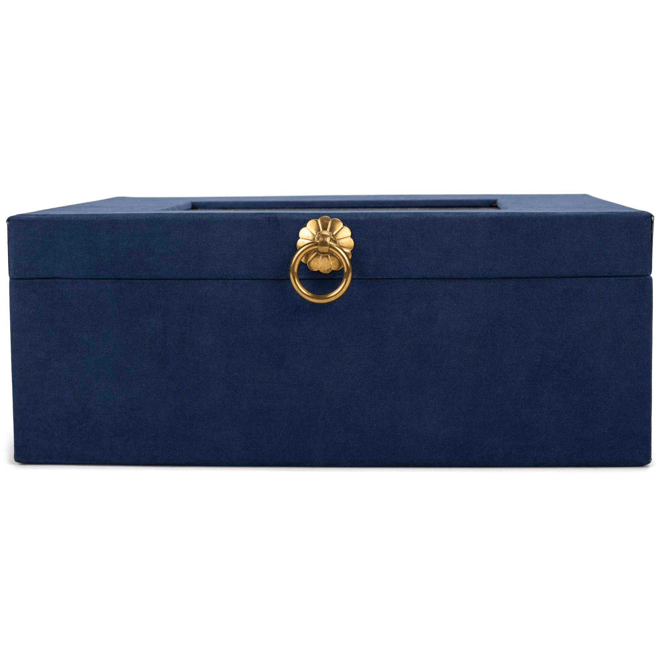 Navy Linen Music Box With Jewelry Insert - You Light Up My Life