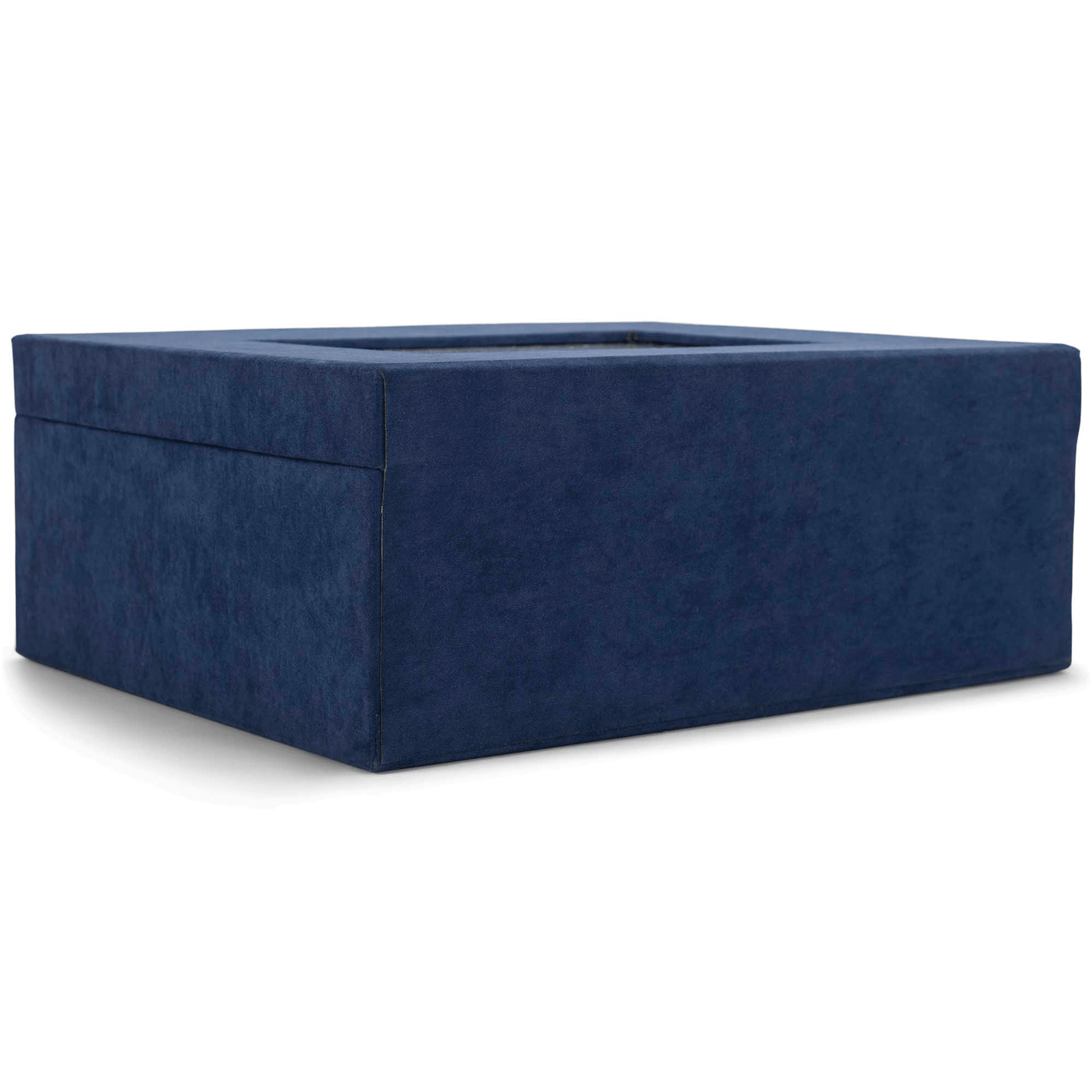 Navy Linen Music Box With Jewelry Insert - You Light Up My Life