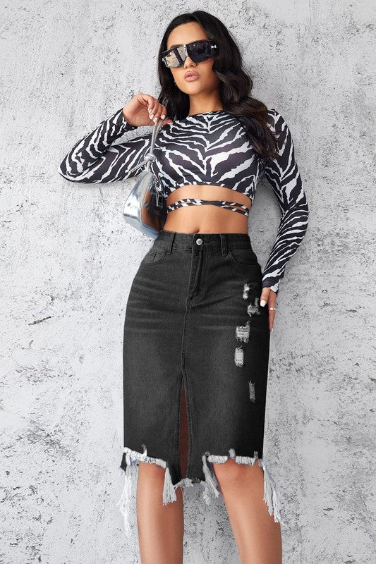 WOMEN FASHION DENIM SKIRT