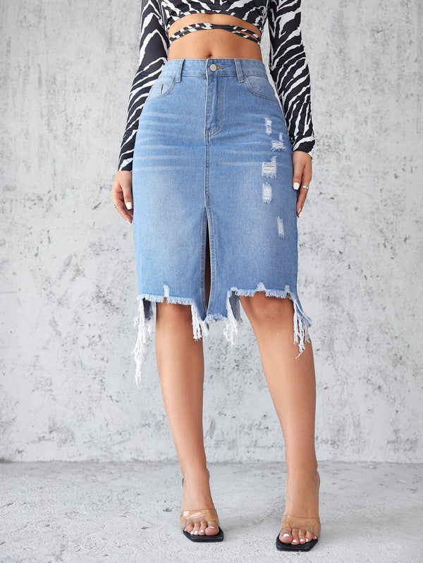 WOMEN FASHION DENIM SKIRT