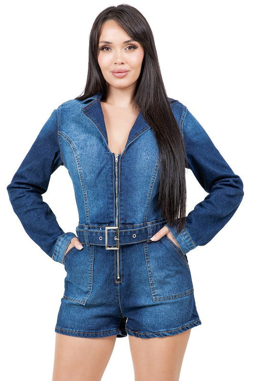 WOMEN FASHION DEMIN ROMPER