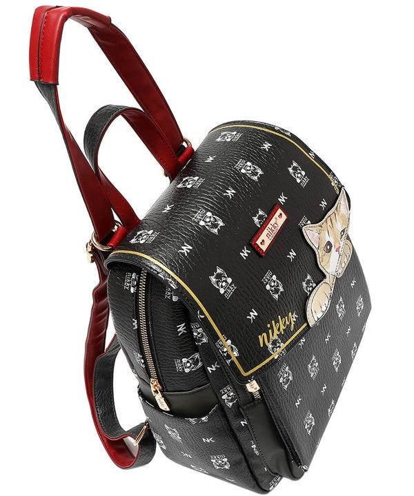 Nicole Lee USA Cat Eco-Leather Convertible Backpack Bag