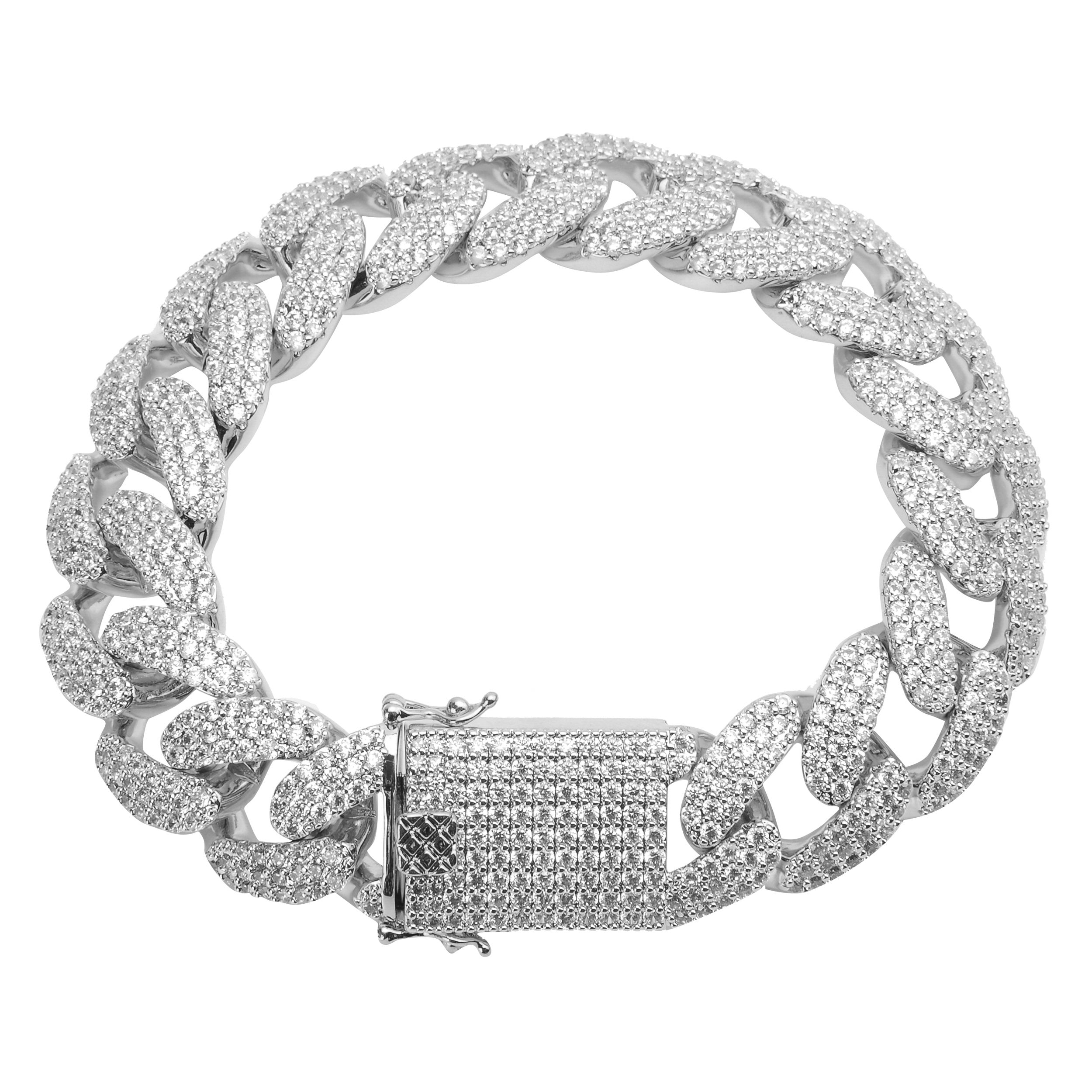 MONEYED 12MM 925 MOISSANITE CUBAN BRACELET | 991391