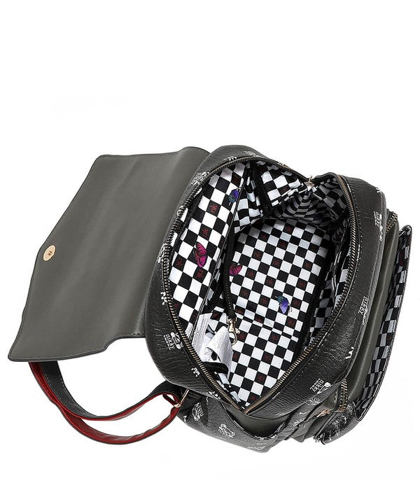 Nicole Lee USA Cat Eco-Leather Convertible Backpack Bag