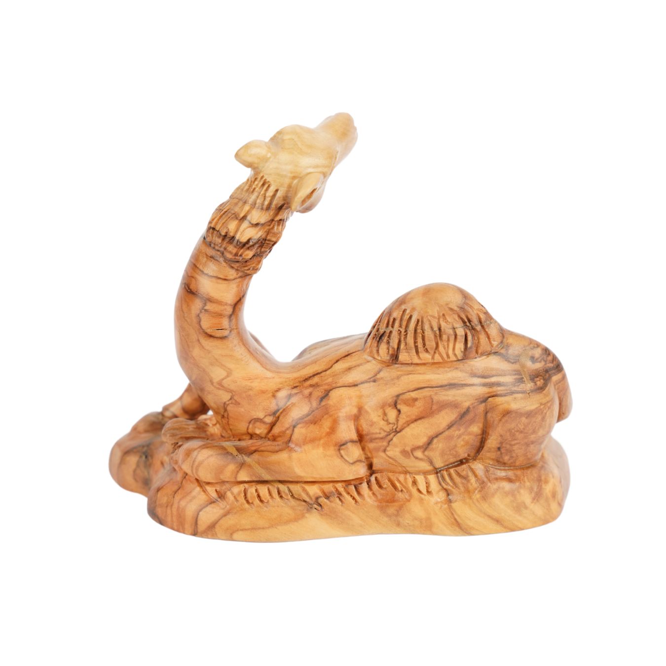 Handgeschnitztes Dromedar aus Olivenholz – Kunstvolle Krippenfigur aus