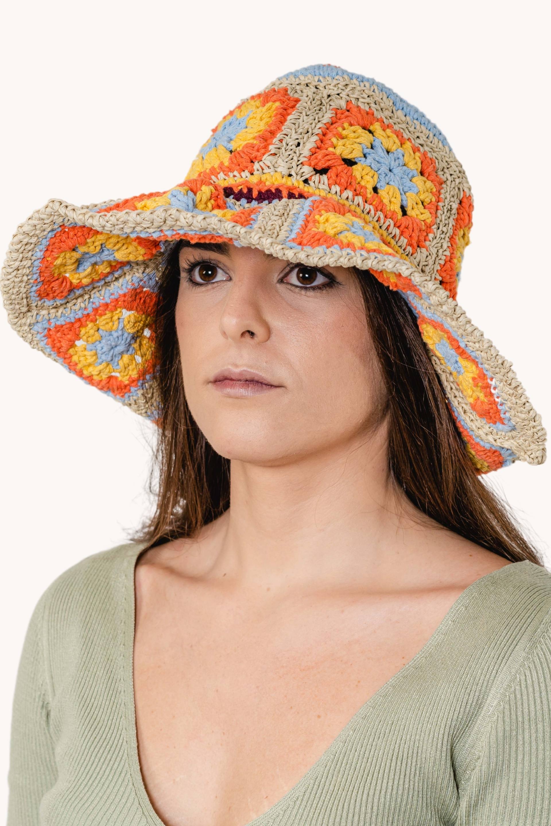 Orange handmade knit hat