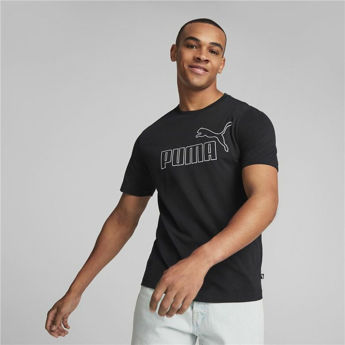 Men’s Short Sleeve T-Shirt Puma Essentials Elevated Black