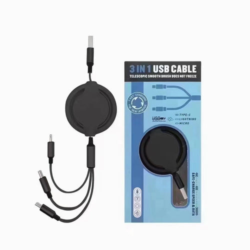 Three-In-One Mobile Phone Charging Data Cable