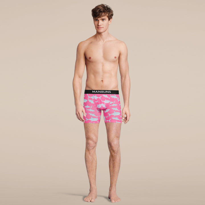 Men's Baby Shark Boxer Brief Underwear with Pouch