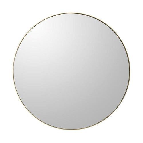30" Gold Round Wood Framed Accent Mirror