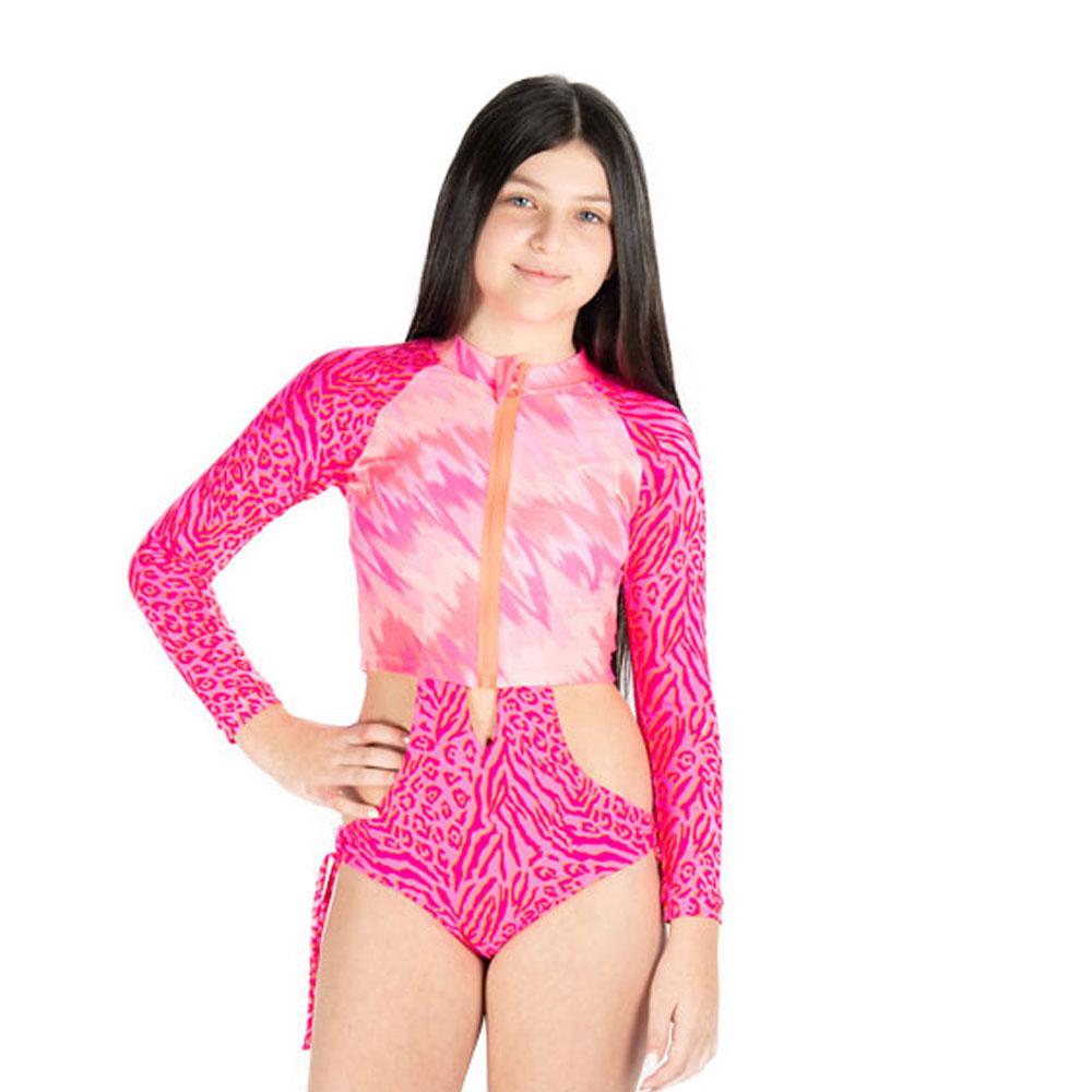 Tie Dye Leopard - Rash Guard - Kids Swimwear