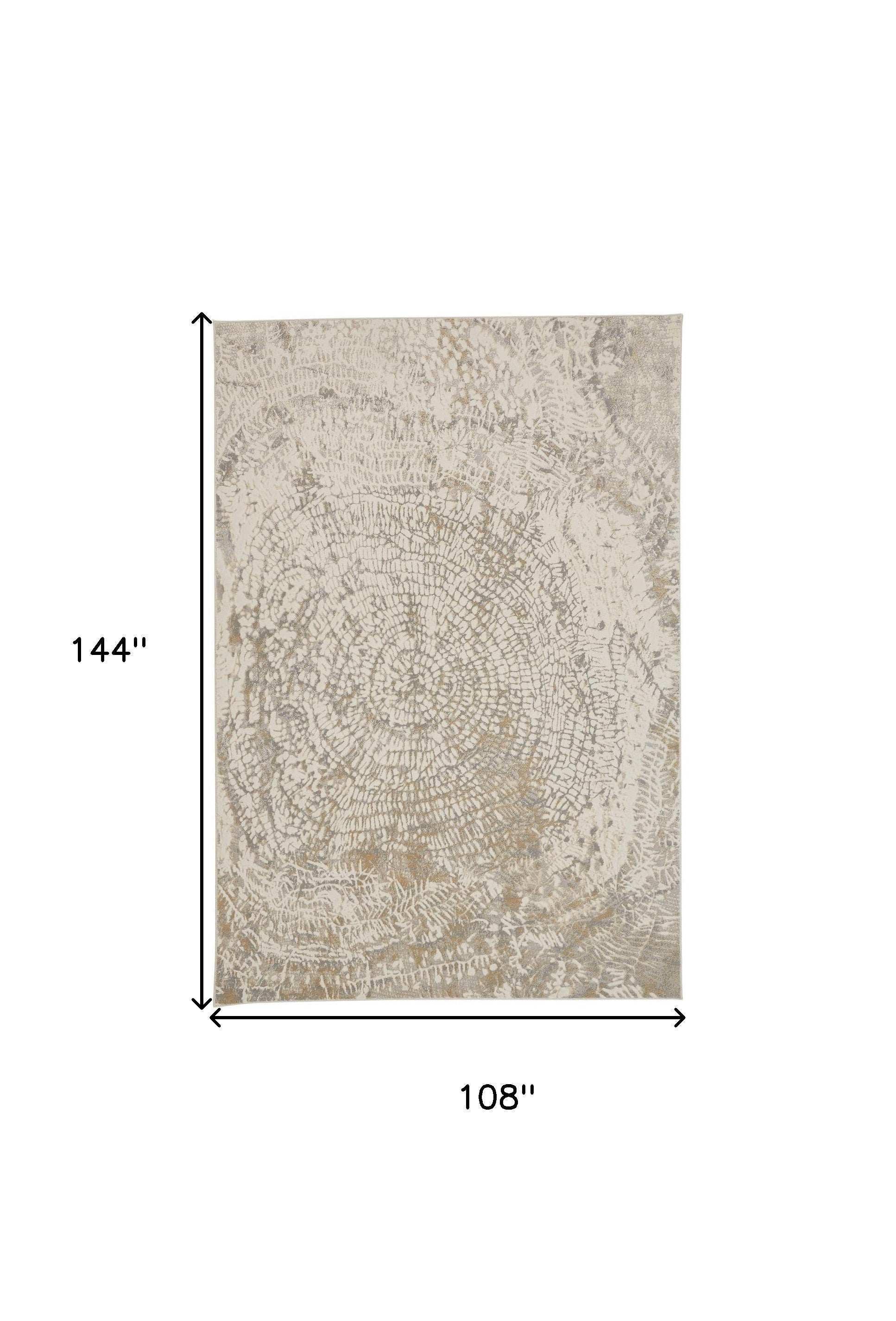 4' X 6' Gray Ivory And Tan Abstract Area Rug