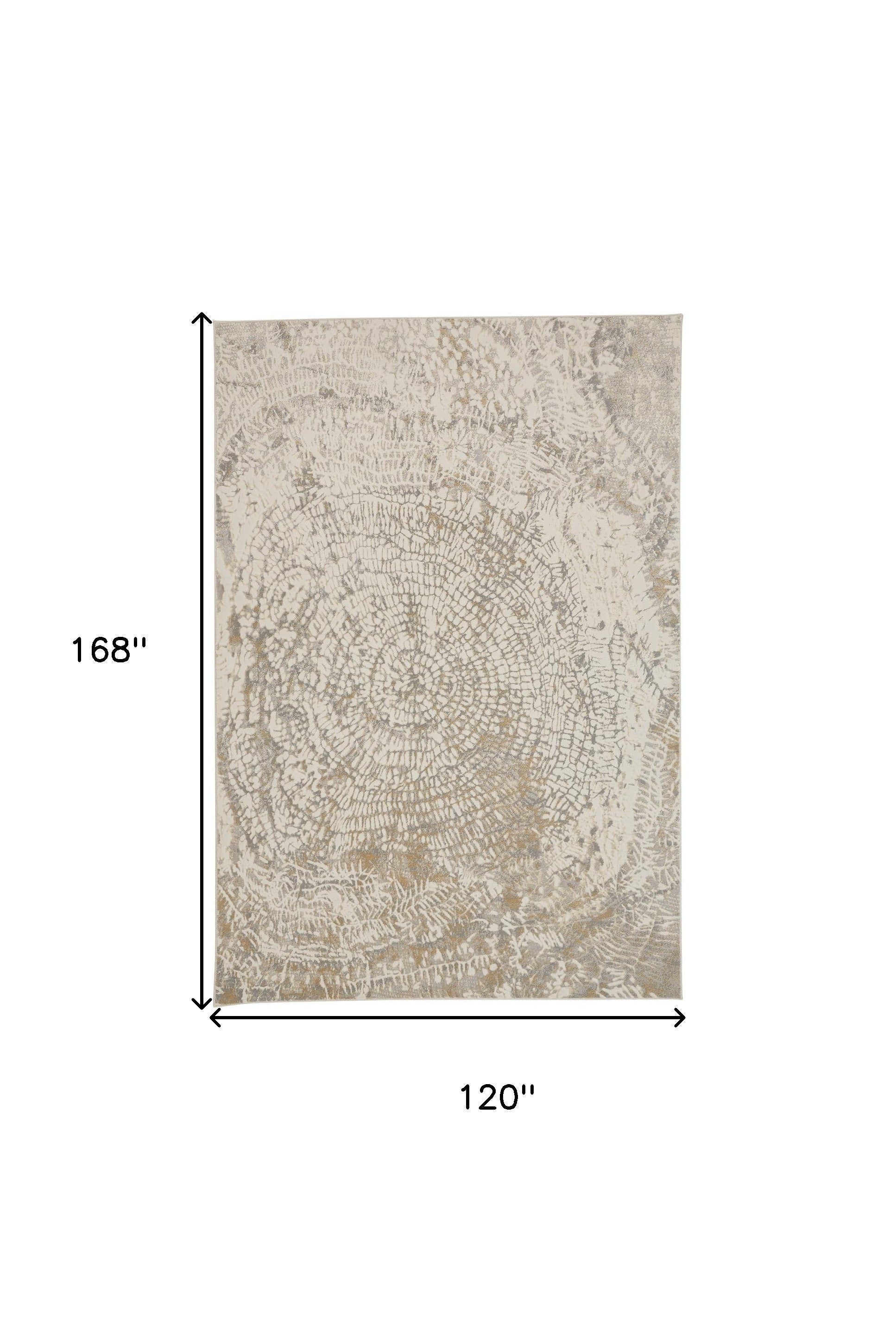 4' X 6' Gray Ivory And Tan Abstract Area Rug