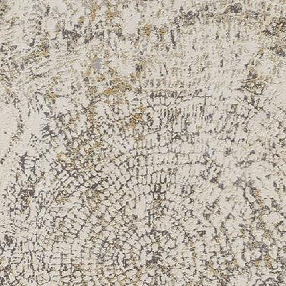 4' X 6' Gray Ivory And Tan Abstract Area Rug
