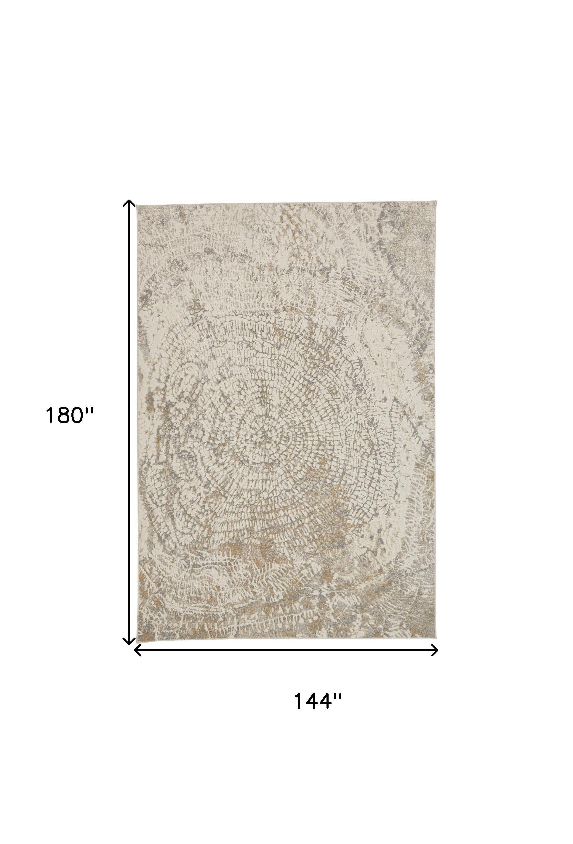 4' X 6' Gray Ivory And Tan Abstract Area Rug