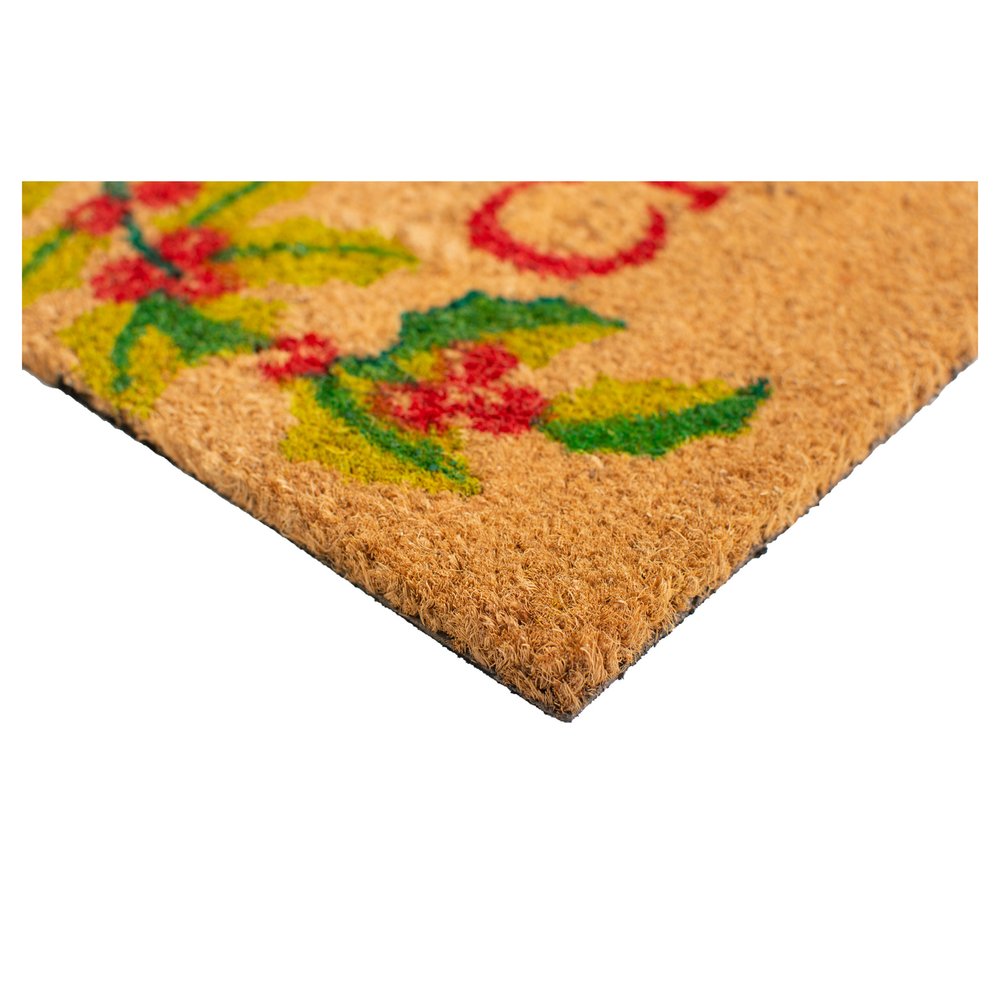 24" X 36" Natural Red and Green Coir Merry Christmas Outdoor Christmas