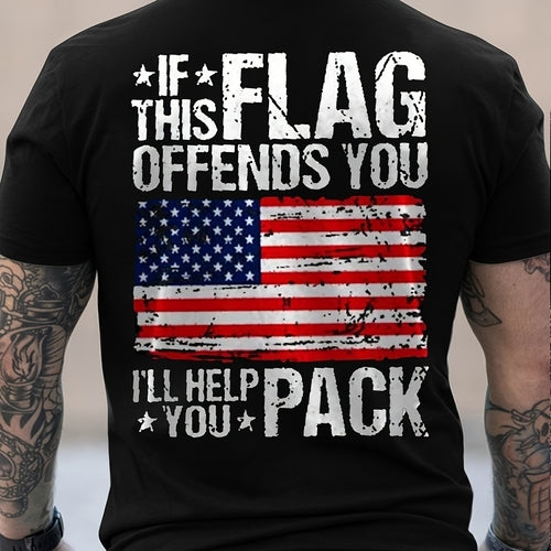 Men's Fashionable Casual Round Neck Pattern T-shirt With Exquisite