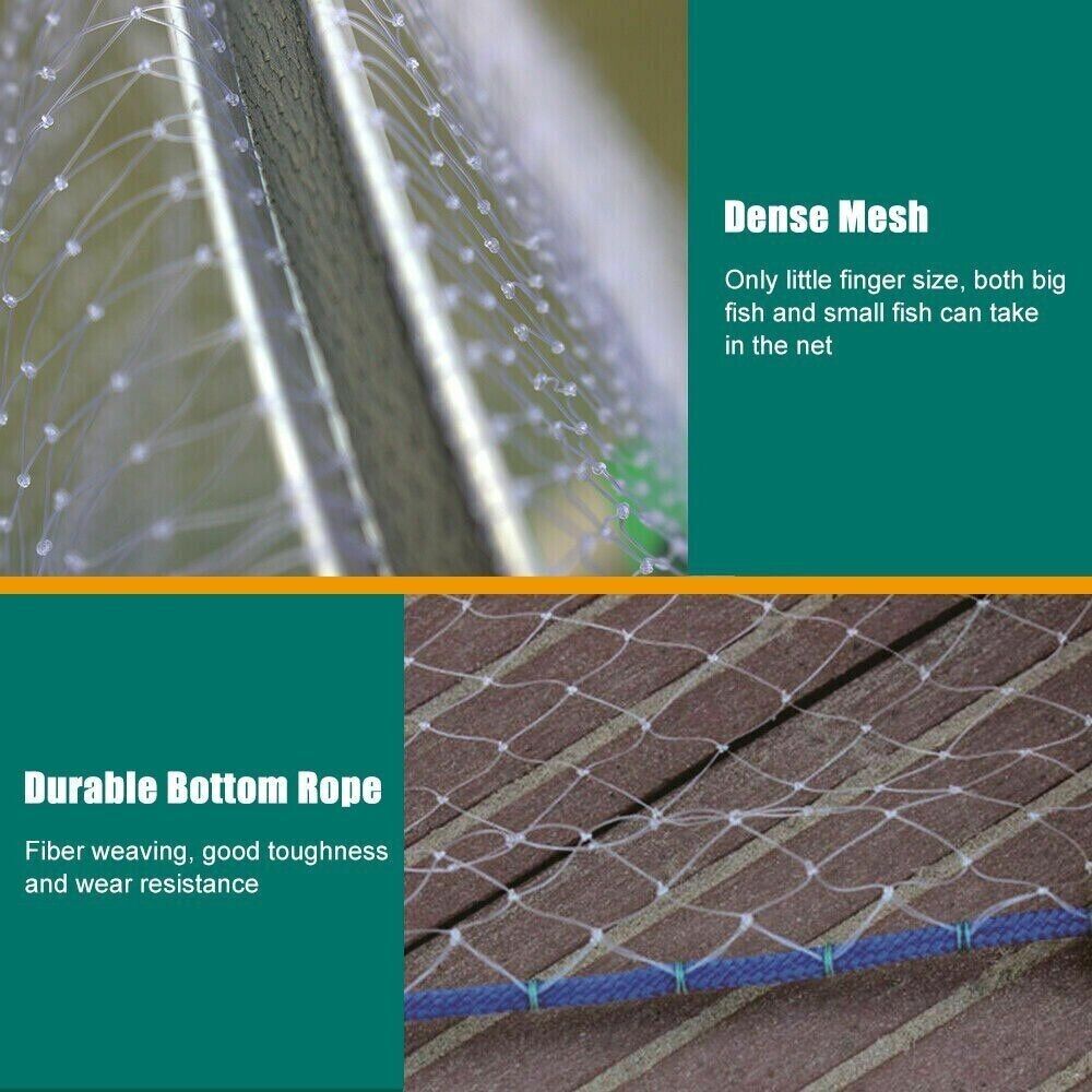 6/8/10/12/16FT Fishing Cast Net Bait Easy Throw Hand Cast Strong Nylon