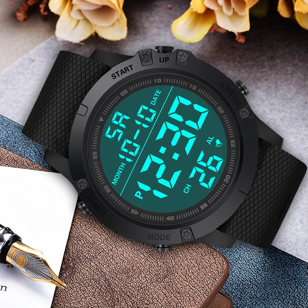 Waterproof Digital Sports Watch Military Tactical LED Backlight