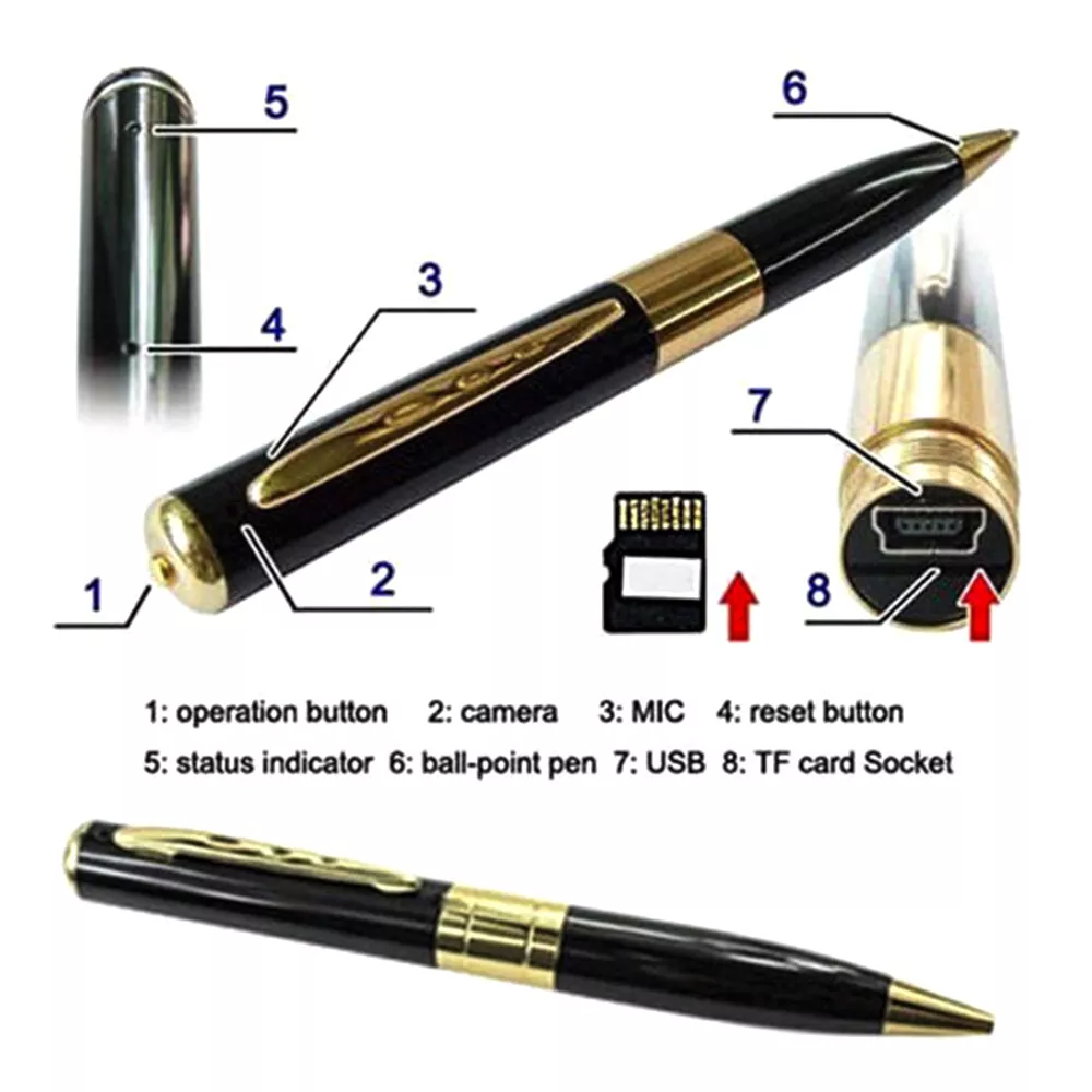 Pen Camera Cam Mini Hidden Pocket Audio Video Recorder DVR Security 10