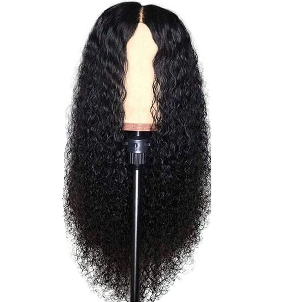 AA Hair Front Wig Womens Brazilian Human Long Curly Lace Wavy Hair Wig