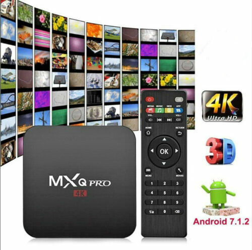MXQ Pro 4K Ultra HD 64Bit Wifi Android 7.1 Quad Core Smart TV Box