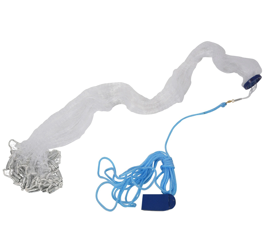 6/8/10/12/16FT Fishing Cast Net Bait Easy Throw Hand Cast Strong Nylon