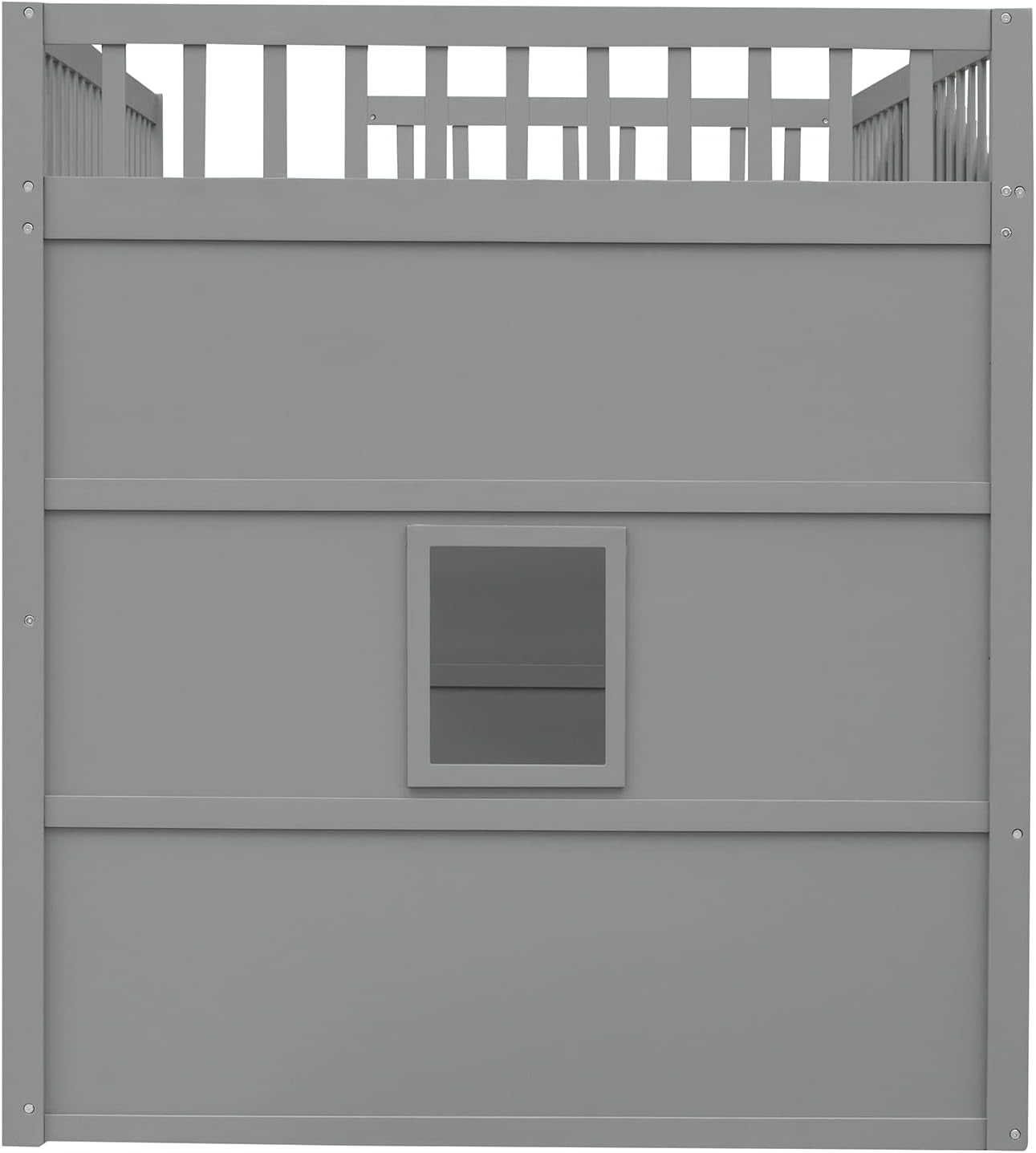 Full Playhouse Loft Bed with Window and Ladder