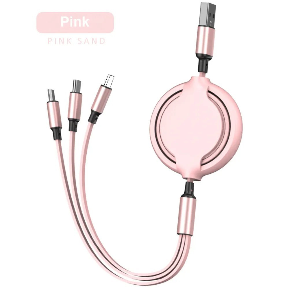 Three-In-One Mobile Phone Charging Data Cable